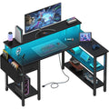 47" Black L-Shaped Gaming Desk