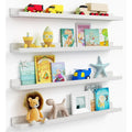 36" White Floating Shelves 4-Pack