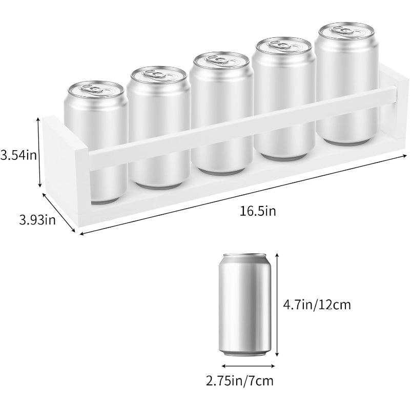 16.5" White Floating Shelves Set of 3