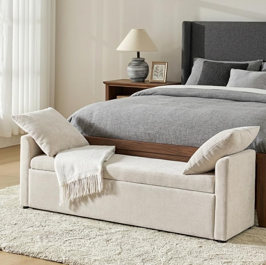59" Linen Storage Bench