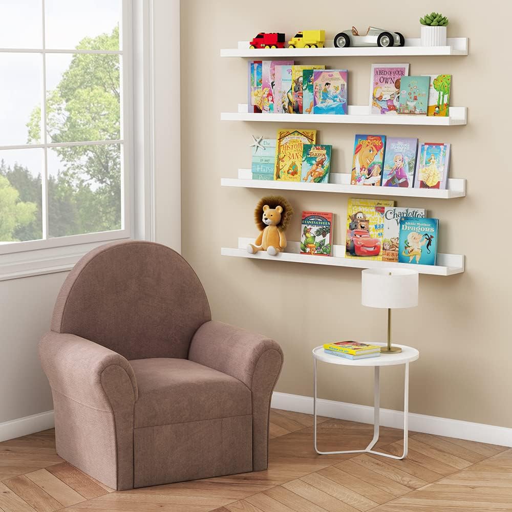36" White Floating Shelves 4-Pack