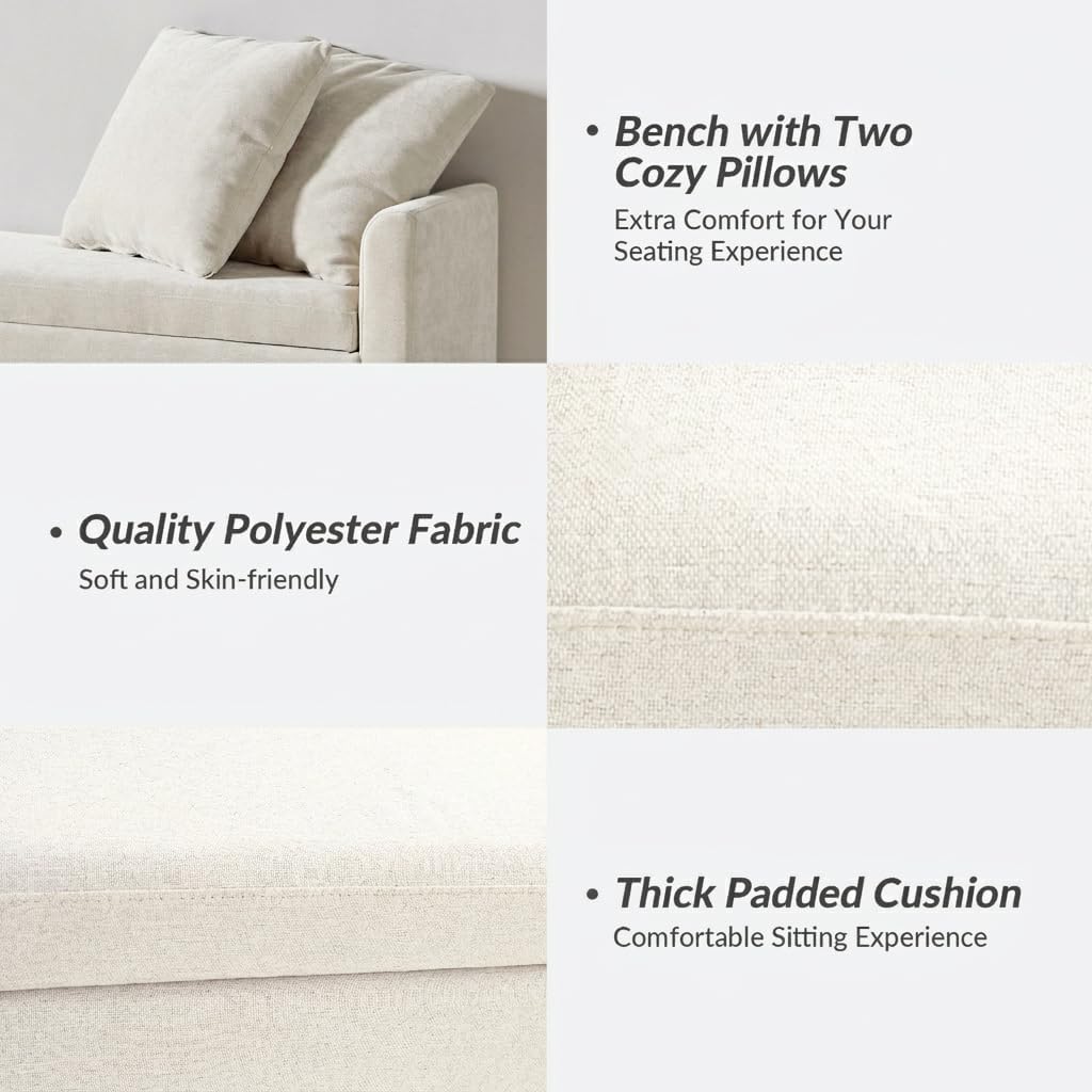 59" Linen Storage Bench