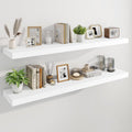55" White Floating Shelves Set of 2