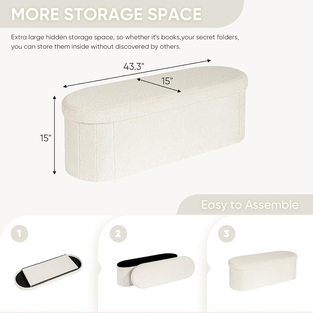 43.3" Sherpa Storage Ottoman
