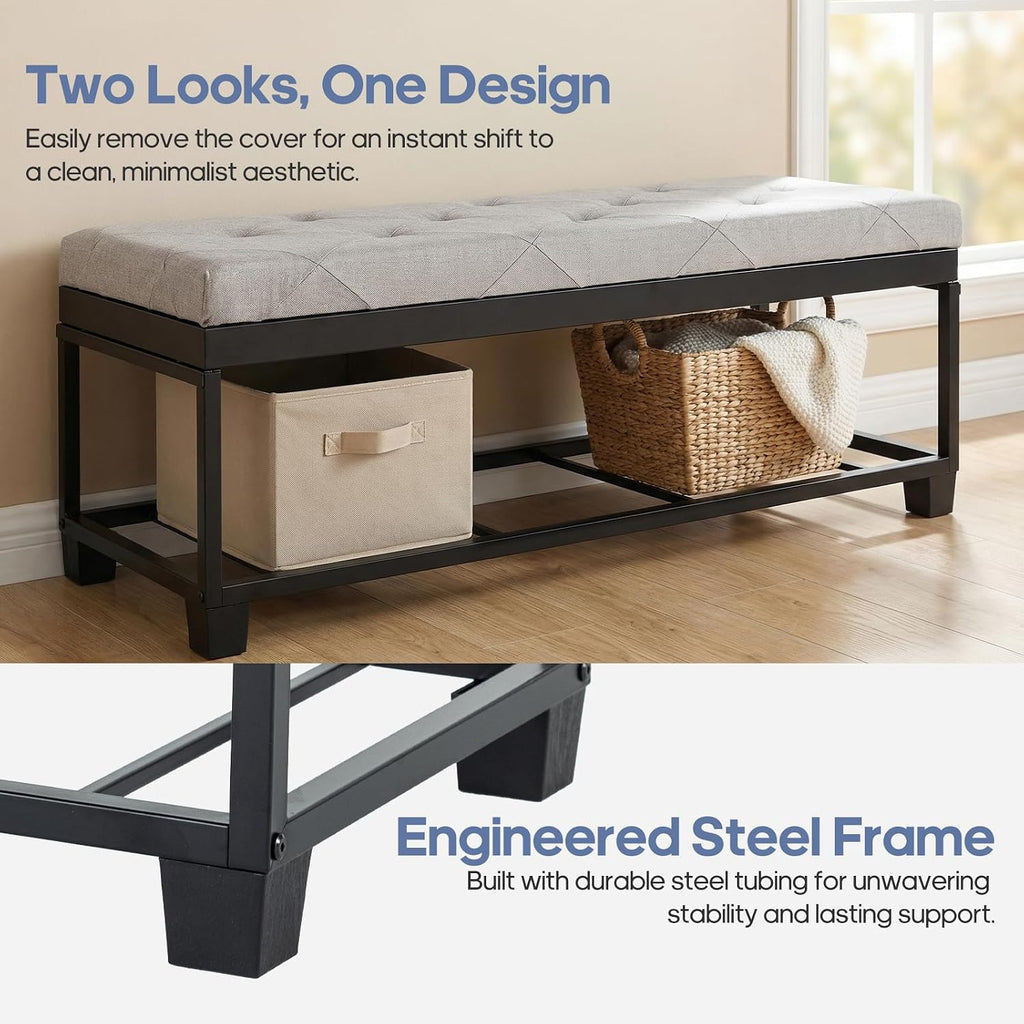 43.3" Storage Ottoman Bench