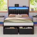 Full Bed Frame with Drawers & Headboard