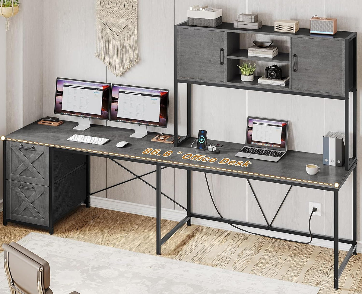 Reversible L-Shaped Gaming Desk