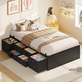 Twin Bed Frame with 6 Drawers