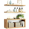 15.7" Brown Floating Shelves 3-Pack