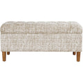 40" Tufted Cream Storage Bench